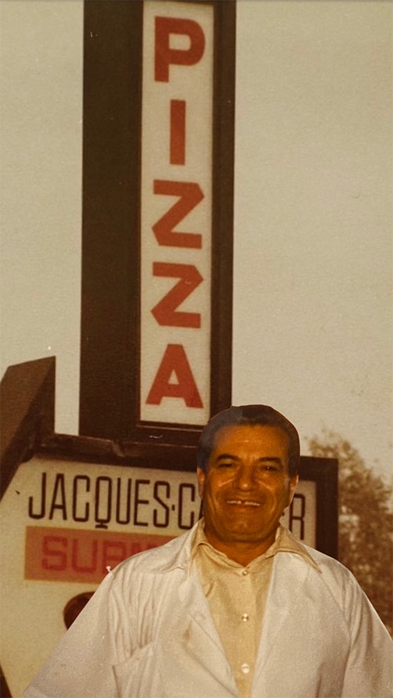 Founder Mr George Jacques Cartier pizza old-Longueuil delivery order online best pizza